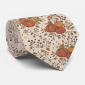 レトロな秋の紅葉とかぼちゃ ネクタイ (ロール)