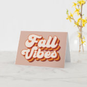 レトロな秋の雰囲気 カード (黄色い花)