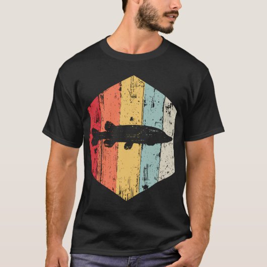 レトロな稲妻のスリーベースムーン グラフィック Tシャツ (正面)