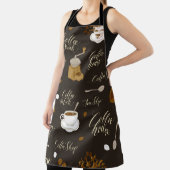 レトロな紅茶やコーヒーテーマの継ぎ目のない模様  エプロン (インサイチュ)