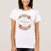 レトロな紅葉 ハッピー・サンクスギビング 2024 Tシャツ (正面)