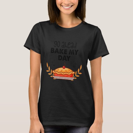 レトロな紅葉 秋の季節 アップルパイ 感謝祭 Tシャツ (正面)