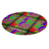 レトロな紫ヒッピーの人魚  カッティングボード (角)