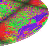 レトロな紫ヒッピーの人魚  カッティングボード (角)