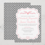 レトロな結婚式の招待状 招待状 (正面/裏面)