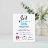 レトロな結婚式の招待状 招待状 (スタンド正面)