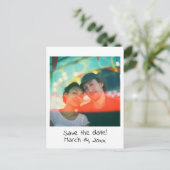 レトロな結婚式の招待状(Save the Date) インビテーションポストカード (スタンド正面)