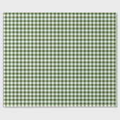 レトロな緑と白のクリスマスと新年のタータン・プレイド ラッピングペーパー (フラット)