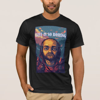 レトロな肖像タイポグラフィ Tシャツ