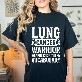 レトロな肺がん戦士 弱さは私の言葉にない Tシャツ
