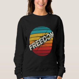 レトロな自由グラフィックTシャツ – ビンテージタイポグラフィ スウェットシャツ