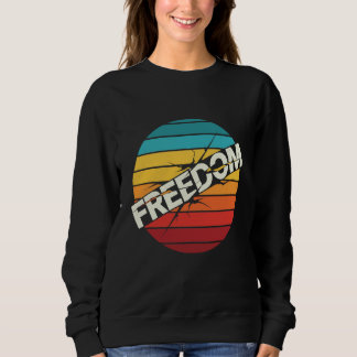 レトロな自由グラフィックTシャツ – ビンテージタイポグラフィ スウェットシャツ