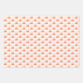 レトロな航海 オレンジ色の船 帆船 ラッピングペーパーシート (正面3)