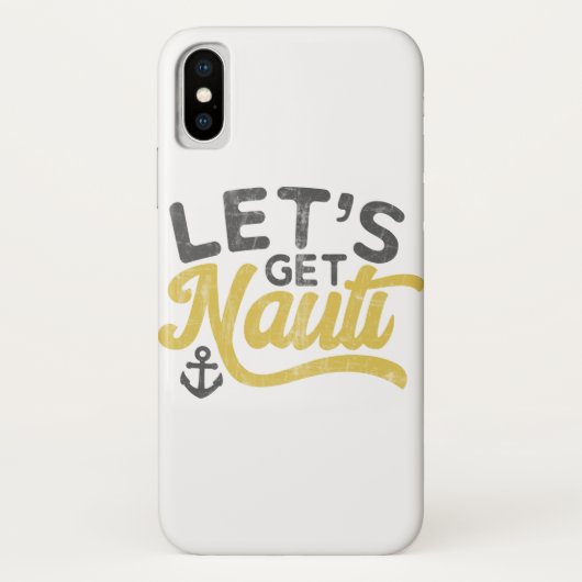 レトロな船乗りのタイプ グレー+イエロー Case-Mate iPhoneケース (裏面)
