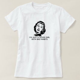 レトロな良い女の子Tシャツ Tシャツ
