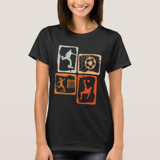 レトロな色のサッカー Tシャツ