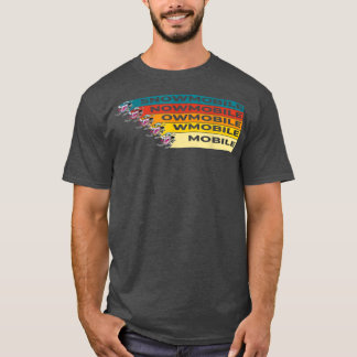 レトロな色のスノーモービルカッコいいのモンスターレース Tシャツ