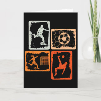レトロな色合いのサッカー カード
