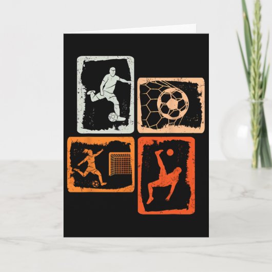 レトロな色合いのサッカー カード (正面)