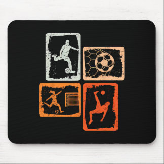 レトロな色合いのサッカー マウスパッド
