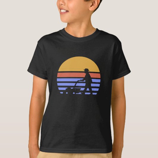 レトロな芝刈り機 Tシャツ (正面)