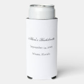 レトロな花のドレスメイドへのプレゼント スリム缶クーラー (Seltzer裏面)