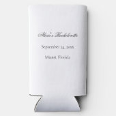 レトロな花のドレスメイドへのプレゼント スリム缶クーラー (裏面)