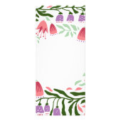 レトロな花のメニュ結婚ーカード付きボホアーチ ラックカード (裏面)