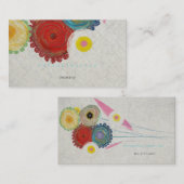 レトロな花の名刺 名刺 (正面/裏面)