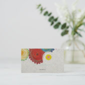 レトロな花の名刺 名刺 (スタンド正面)