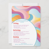 レトロな花嫁の最後の夜の狂乱 酔って夢中で 招待状 (裏面)