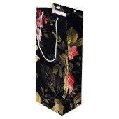 レトロな花柄 ワインギフトバッグ (正面アングル)