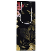 レトロな花柄 ワインギフトバッグ (正面)
