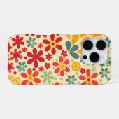 レトロな花柄 iPhoneケース (裏面横)