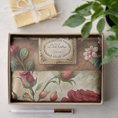 レトロな花瓶のヴィンテージみすぼらしい赤いバラの花束 薄葉紙 (ギフト)