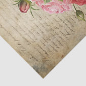 レトロな花瓶のヴィンテージみすぼらしい赤いバラの花束 薄葉紙 (詳細)