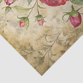 レトロな花瓶のヴィンテージみすぼらしい赤いバラの花束 薄葉紙 (詳細)