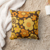 レトロな花60s 70s型枕 クッション (ブランケット)
