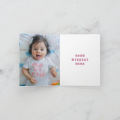 レトロな虹とデイジーの感謝カード - マルベリー サンキューカード (内部)