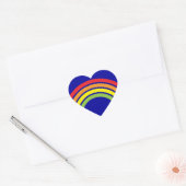 レトロな虹ハート ハートシール (封筒)