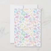 レトロな虹色のFIVEはバイブ Groovy 5歳の誕生日 サンキューカード (裏面)