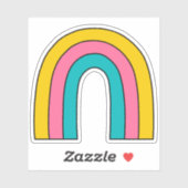 レトロな虹 シール (シート)