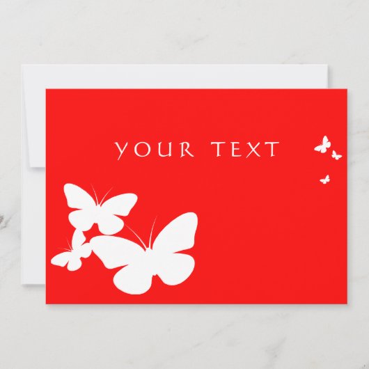 レトロな蝶 招待状 (正面)