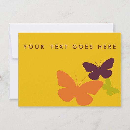 レトロな蝶 招待状 (正面)