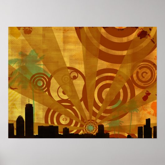 レトロな街並み ポスター (正面)