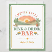 レトロな西部風ピクルボール Dink & Drink バーサイン (正面)