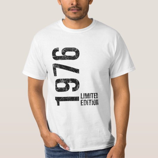 レトロな誕生年 1976 永遠の70年代スタイル Tシャツ (正面)