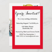 レトロな誕生日の女の子のケーキ猫の子供たちのアートワーク 招待状 (正面/裏面)