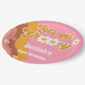 レトロな誕生日を楽しもうヴィンテージ ペーパープレート (アングル)