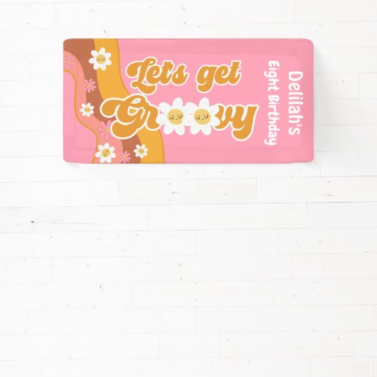 レトロな誕生日を楽しもうヴィンテージ 横断幕 (インサイチュ)